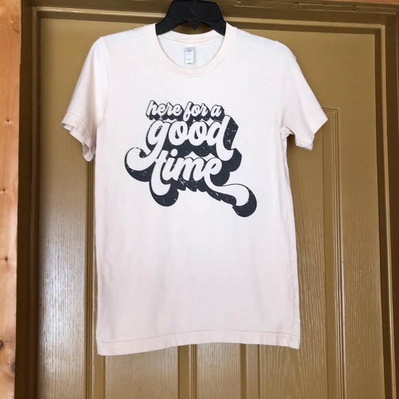 Pink Lily Tops - Here for a good time tee